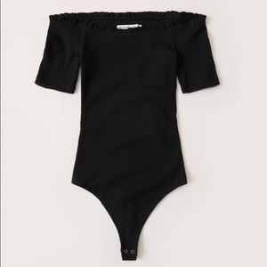 Off The-Shoulder Ruffle-Trim Bodysuit